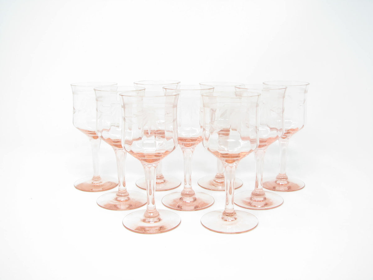 Gorham Rosecliff good Iced Tea Goblet Glasses Set of 4 Vintage Floral Cut Crystal