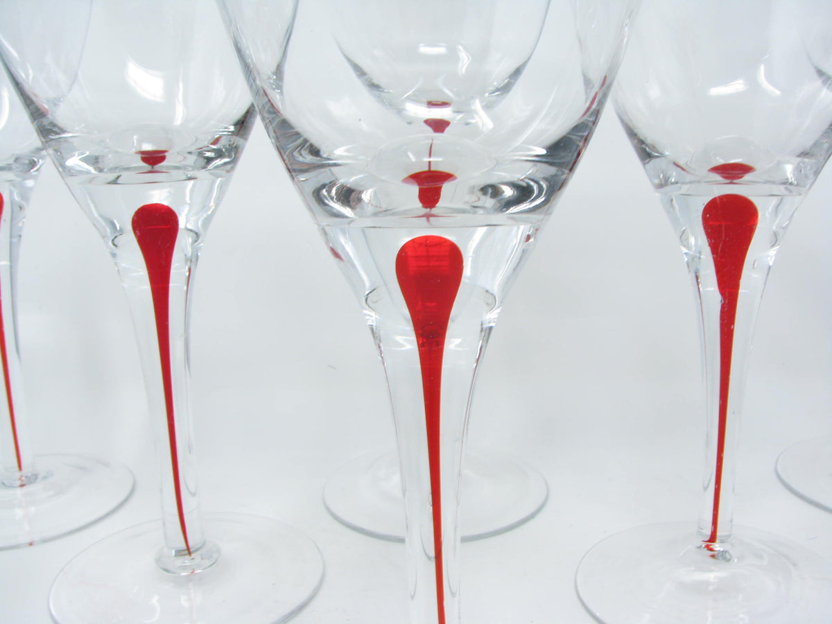 Unique Handcrafted Goblet Wine Glasses with Multicolored Twisted Stems —  Red Co. Goods