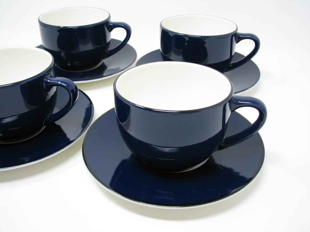 Pagnossin Normandy Dark Blue Cups & Saucers - 8 Pieces - 2 Sets Availa –  edgebrookhouse