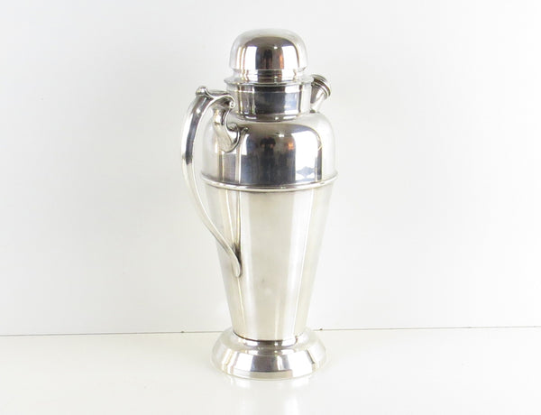 1930s Art Deco Silver Plated Cocktail Shaker / Pitcher Attributed to Charles S Green Co Birmingham