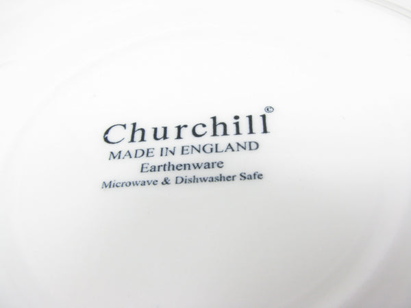 Churchill Spring Rabbit Salad Plates with Rabbit & Floral Pattern and Swirl Rim - 4 Pieces