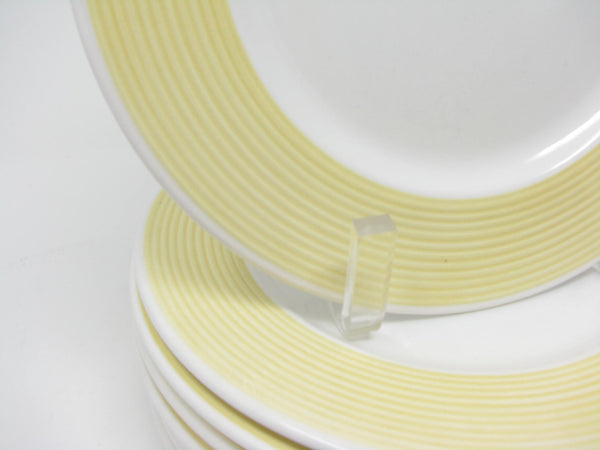 Contemporary A Step Beyond La Primula Salad Plates with Yellow Rim - 8 Pieces