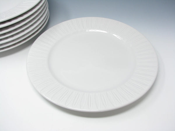 Dansk The Burbs Lily White Stoneware Dinner Plates - 8 Pieces