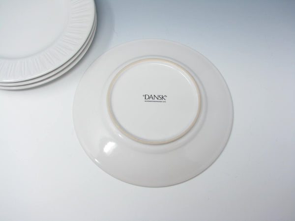 Dansk The Burbs Lily White Stoneware Salad Plates - 4 Pieces