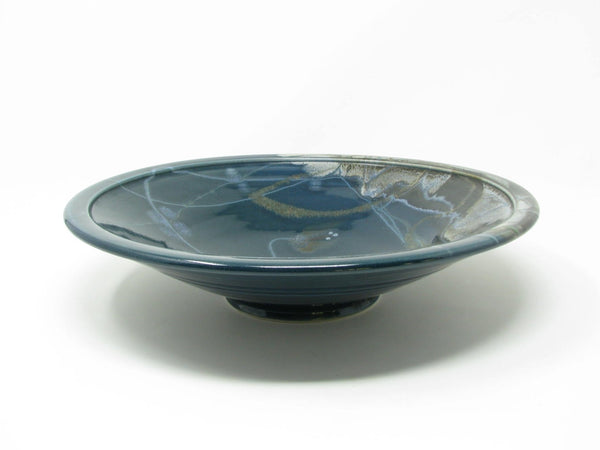 Vintage Jerry Weatherman Olga Studio Pottery Centerpiece Bowl in Blue