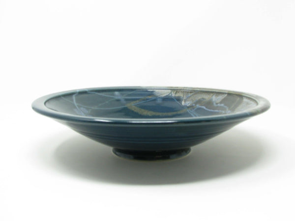 Vintage Jerry Weatherman Olga Studio Pottery Centerpiece Bowl in Blue