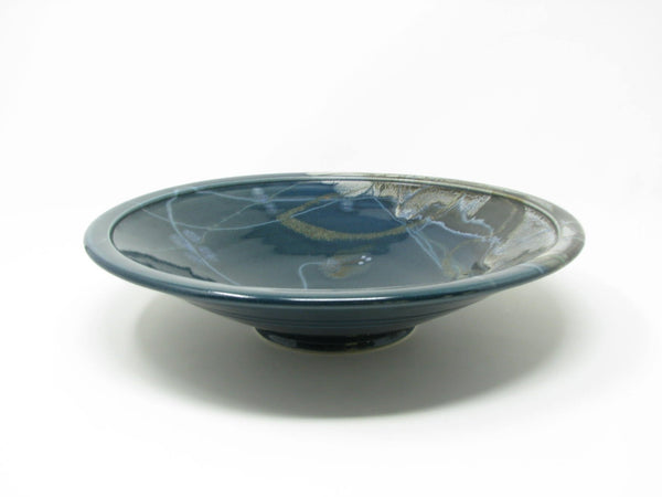 Vintage Jerry Weatherman Olga Studio Pottery Centerpiece Bowl in Blue