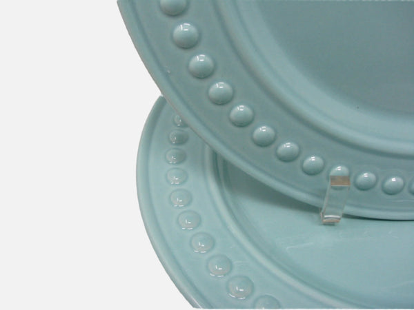 Fapor Portugal FP Delmar Turquoise Dinner Plates with Raised Dots - 2 Pieces