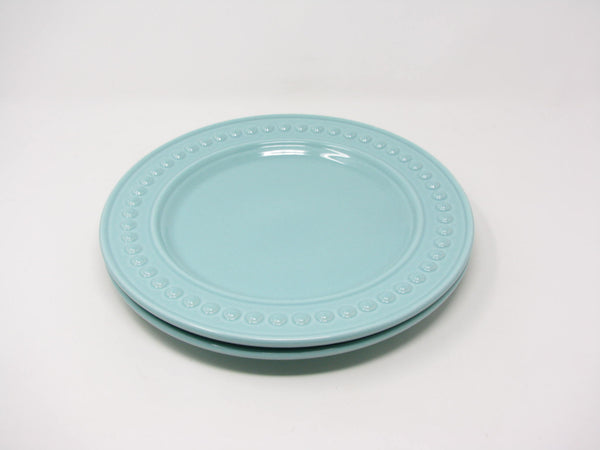 Fapor Portugal FP Delmar Turquoise Dinner Plates with Raised Dots - 2 Pieces