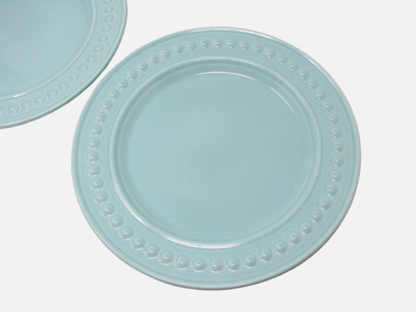 Fapor Portugal FP Delmar Turquoise Dinner Plates with Raised Dots - 2 Pieces