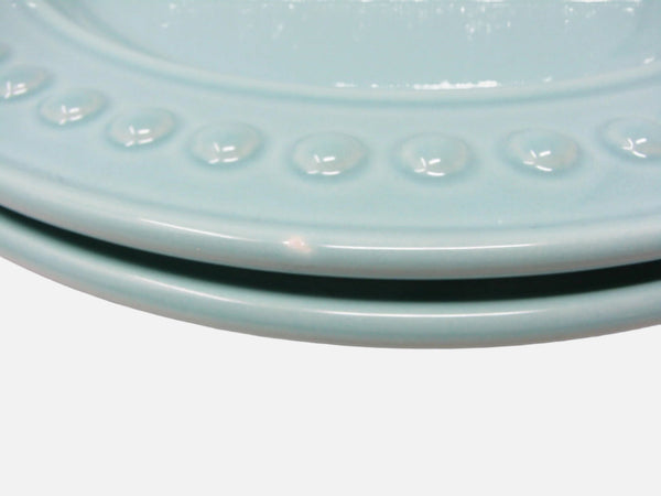 Fapor Portugal FP Delmar Turquoise Dinner Plates with Raised Dots - 2 Pieces