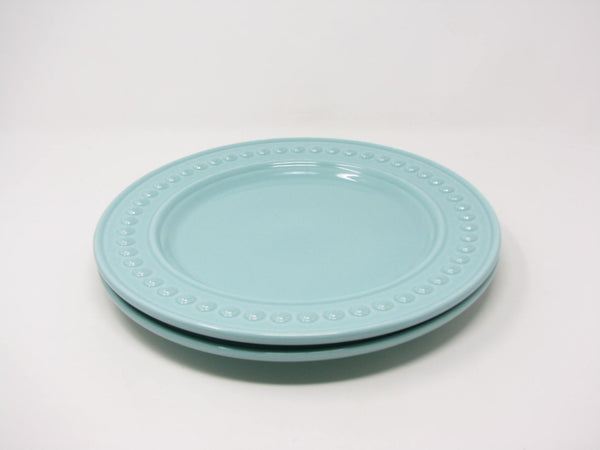 Fapor Portugal FP Delmar Turquoise Dinner Plates with Raised Dots - 2 Pieces