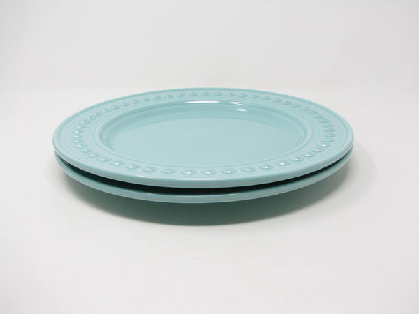 Fapor Portugal FP Delmar Turquoise Dinner Plates with Raised Dots - 2 Pieces