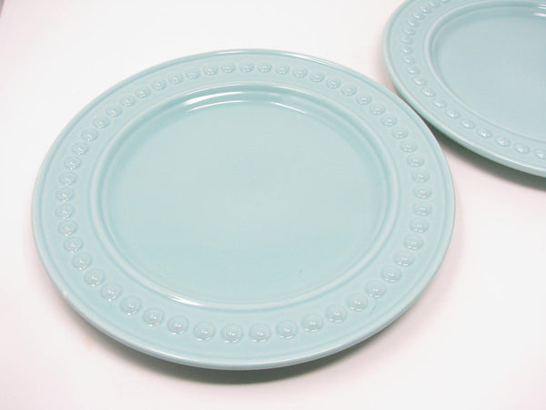 Fapor Portugal FP Delmar Turquoise Dinner Plates with Raised Dots - 2 Pieces