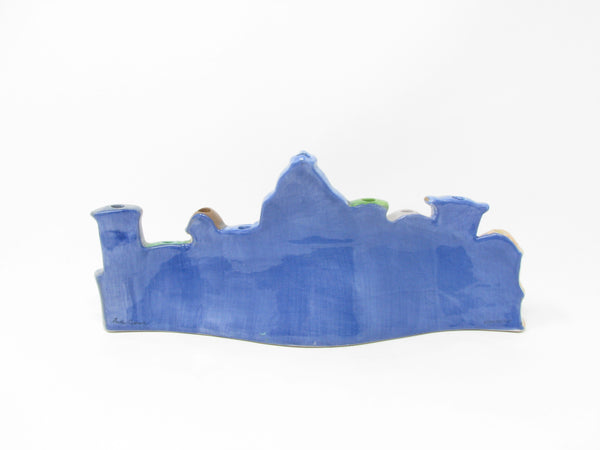 Heather Goldminc Blue Sky ClayWorks Pottery Village Shaped Menorah