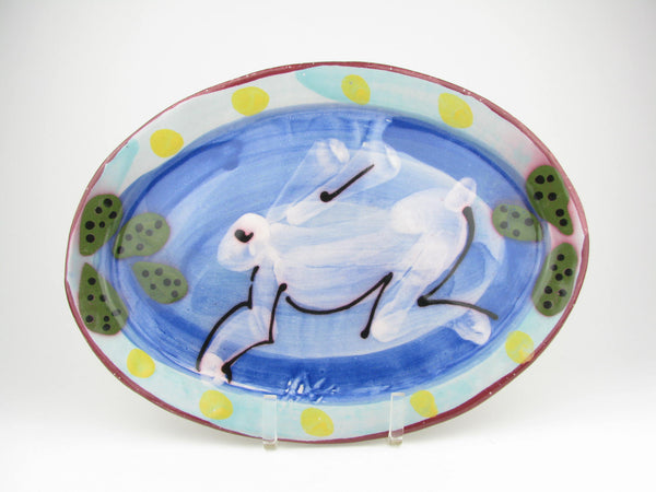 Stephen Kilborn Rabbit Studio Art Pottery Platter Made in Taos New Mexico