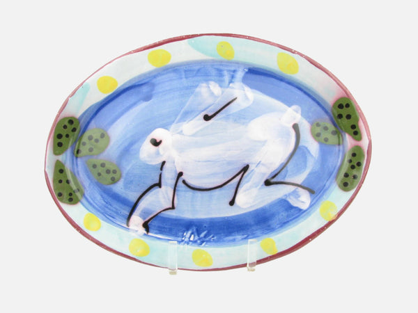 Stephen Kilborn Rabbit Studio Art Pottery Platter Made in Taos New Mexico