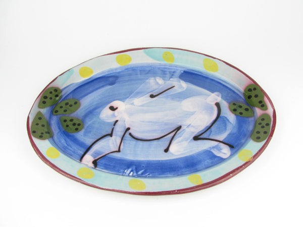 Stephen Kilborn Rabbit Studio Art Pottery Platter Made in Taos New Mexico