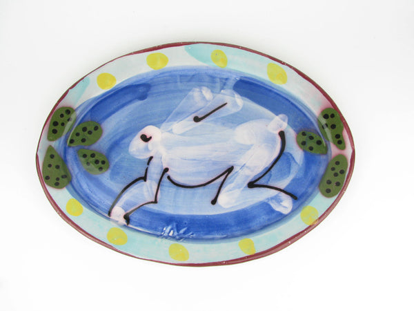 Stephen Kilborn Rabbit Studio Art Pottery Platter Made in Taos New Mexico