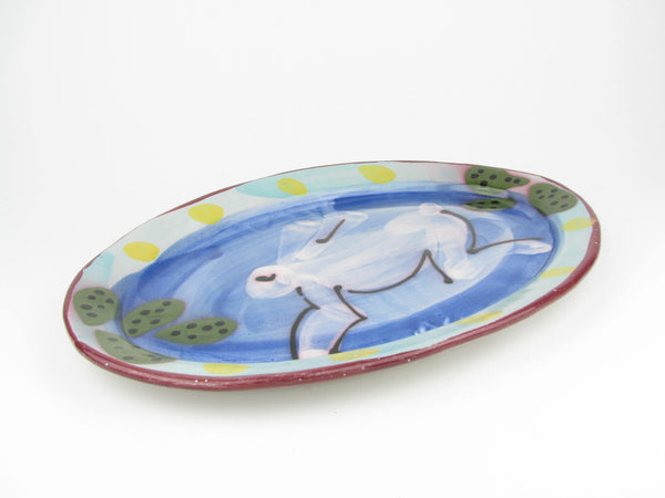 Stephen Kilborn Rabbit Studio Art Pottery Platter Made in Taos New Mexico