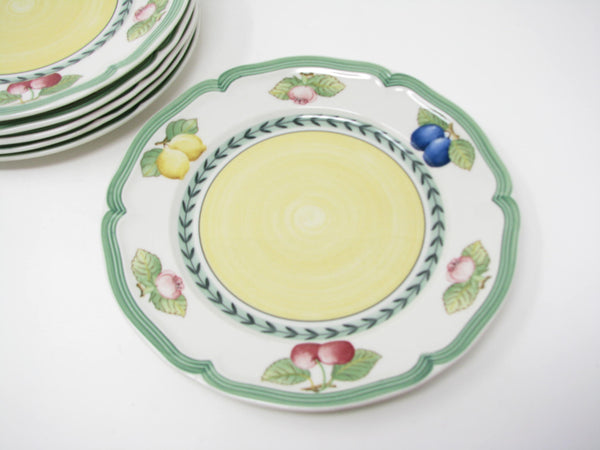 Villeroy & Boch French Garden Fleurence Scalloped Salad Plates - 6 Pieces