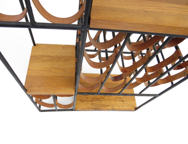 Vintage 1960s Arthur Umanoff Extra Large Wine Rack with Shelving