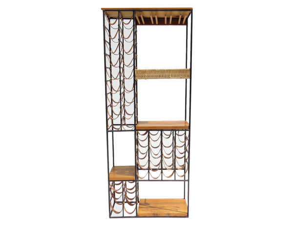 Vintage 1960s Arthur Umanoff Extra Large Wine Rack with Shelving