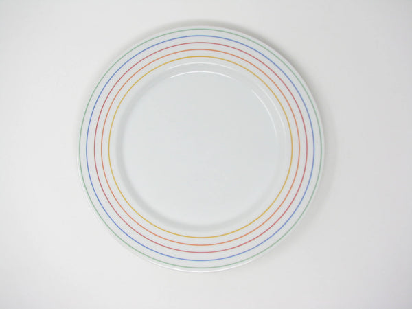 Vintage 1980s Studio Nova Stereo Dinner Plates with Rainbow Pattern - 2 Pieces