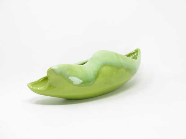 Vintage Beauce Ware Canada Chartreuse Ceramic Planter with Organic Form