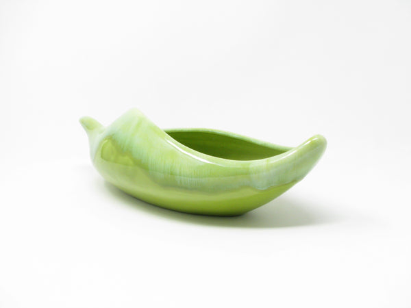 Vintage Beauce Ware Canada Chartreuse Ceramic Planter with Organic Form