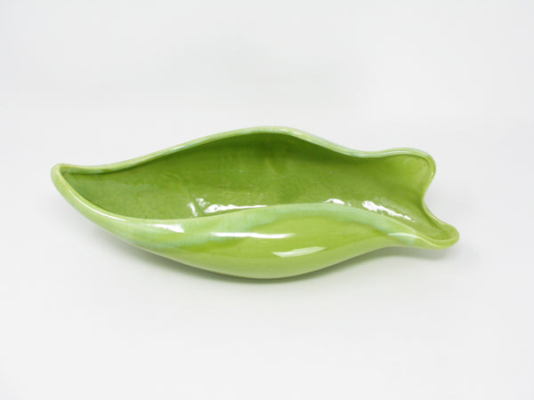 Vintage Beauce Ware Canada Chartreuse Ceramic Planter with Organic Form