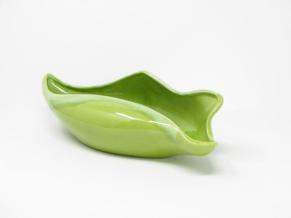 Vintage Beauce Ware Canada Chartreuse Ceramic Planter with Organic Form