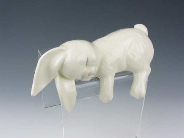 Vintage Scioto Ceramic Sleeping Rabbit Shelf Sitter