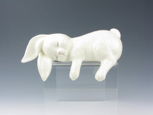 Vintage Scioto Ceramic Sleeping Rabbit Shelf Sitter