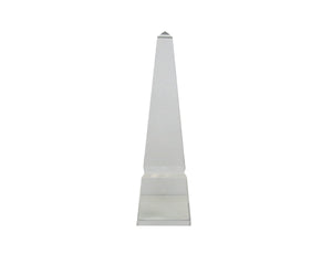 Vintage Crystal Obelisk With Horizontal Grooves