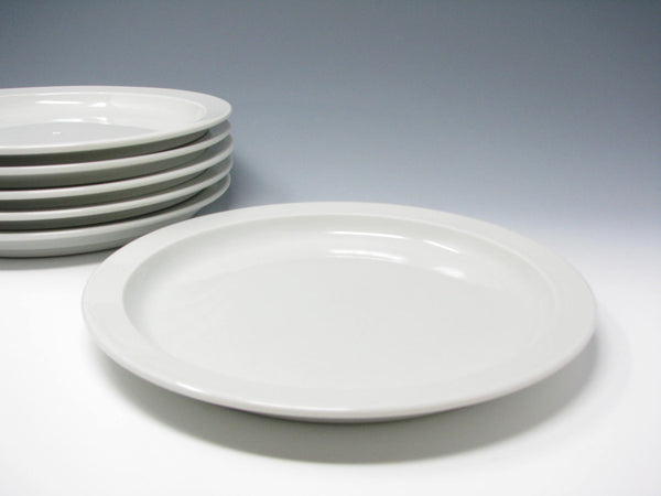 Vintage Dansk Bistro Bisserup Japan White Stoneware Dinner Plates - 6 Pieces