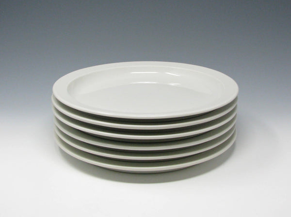 Vintage Dansk Bistro Bisserup Japan White Stoneware Dinner Plates - 6 Pieces