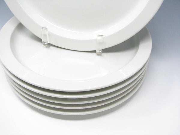 Vintage Dansk Bistro Bisserup Japan White Stoneware Dinner Plates - 6 Pieces