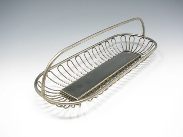 Vintage Leonard Silver Plated Metal Wire Bread Basket