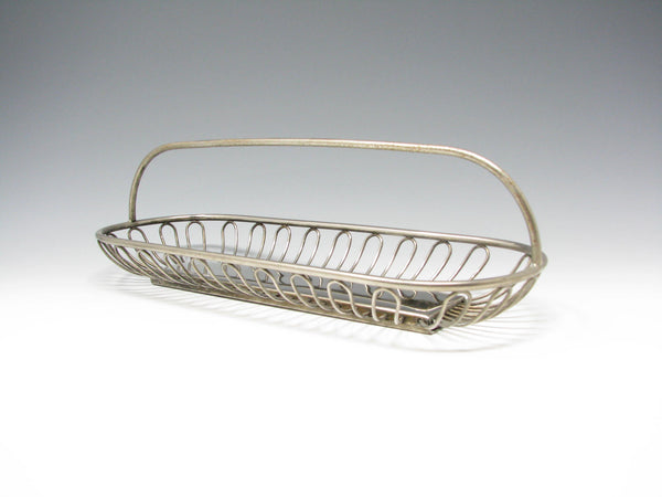 Vintage Leonard Silver Plated Metal Wire Bread Basket