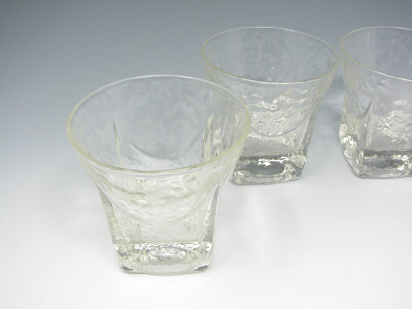 edgebrookhouse Vintage Libbey St. Regis Ice Textured Old Fashioned Glasses - 4 Pieces