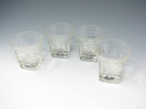 edgebrookhouse Vintage Libbey St. Regis Ice Textured Old Fashioned Glasses - 4 Pieces