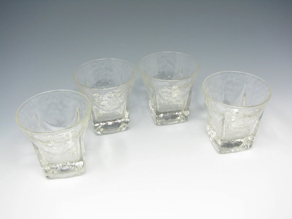 edgebrookhouse Vintage Libbey St. Regis Ice Textured Old Fashioned Glasses - 4 Pieces