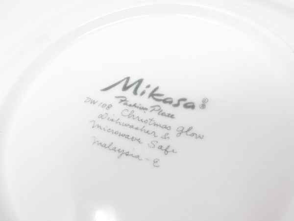 Vintage Mikasa Christmas Glow Salad Plates with Reindeer Pattern - 7 Pieces