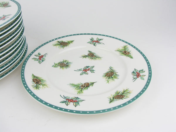 Vintage Mikasa Ultima Christmas Wish Holiday Salad Plates - 12 Pieces