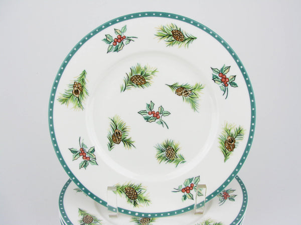 Vintage Mikasa Ultima Christmas Wish Holiday Salad Plates - 12 Pieces