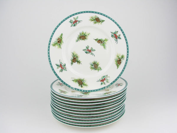 Vintage Mikasa Ultima Christmas Wish Holiday Salad Plates - 12 Pieces