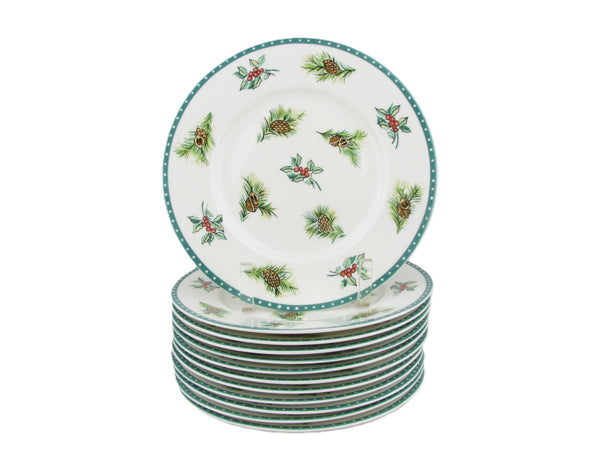 Vintage Mikasa Ultima Christmas Wish Holiday Salad Plates - 12 Pieces