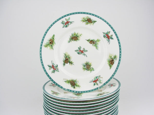 Vintage Mikasa Ultima Christmas Wish Holiday Salad Plates - 12 Pieces