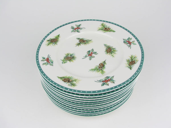 Vintage Mikasa Ultima Christmas Wish Holiday Salad Plates - 12 Pieces